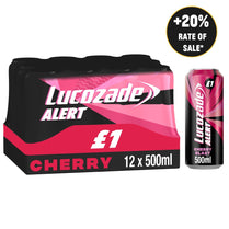 Lucozade Alert Cherry Blast Energy Drink PMP £1 (500ml × 12 )
