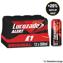 Lucozade Alert Original Energy Drink PMP £1 (500ml × 12 )